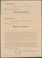1934-1941 Vegyes szavazólista és szavazólap tétel, 4 db / voting sheets, voting IDs, 4 Hungarian items