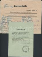 1934-1941 Vegyes szavazólista és szavazólap tétel, 4 db / voting sheets, voting IDs, 4 Hungarian ite...