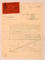 1929 A Német Államvasutak jóléti osztályának értesítése balesetbiztosítási kifizetésről, hajtva / Bescheid über Unfallrente, Deutsche Reichsbahn-Gesellschaft Zentral Wohlfahrtsamt + Empfangschein / accident benefit certificate
