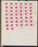 1945 Számla 169 db félbevágott okmánybélyeggel