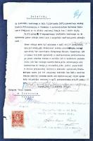 1921 Poznanban kiállított lengyel okmány 3M okmánybélyeggel