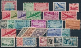 Planes 30 diff stamps before 1950, Repülő motívum 30 klf 1950 előtti bélyegen