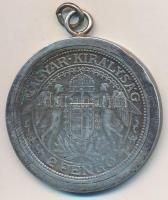 1938. 2P Ag "Madonna" medál foglalatban (br.:13,39g) T:2,2-
Adamo P7