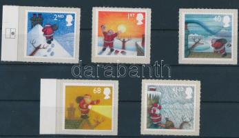 Karácsony 5 öntapadós érték, Christmas 5 selfadhesive stamps