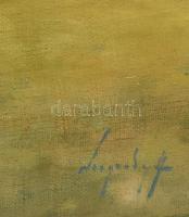 Neogrády Antal (1861-1942): Ivó lány. Olaj, vászon (sérült), jelzett, sérült keretben, 60×80 cm