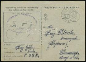 1943 Rajzos tábori postai levelezőlap az orosz frontról / illustrated Hungarian WWII Feldpost card f...
