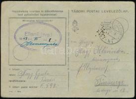 1943 A hazait megkaptam! Humoros, kézzel festett tábori postai levelezőlap az orosz frontról / hand-...