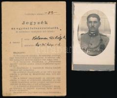 1915-1944 Vegyes militária tétel (13 db), benne tábori levelezőlapok, népfölkelési igazolvány, hidászzászlóalj igazolása / mixed Hungarian military documents, postcards