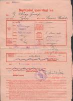 1915-1944 Vegyes militária tétel (13 db), benne tábori levelezőlapok, népfölkelési igazolvány, hidás...