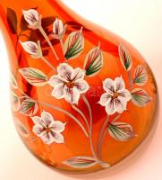 Boros kiöntő 4 db pohárral, kézzel festett, hibátlan, m:15 (4×), m:26 cm