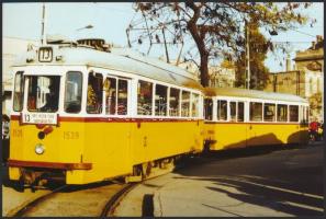 cca 1978 Budapest, A13-as villamos az Örs vezér tere és a Nagyvárad tér között, utólagos előhívás, 10x15 cm