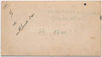 cca 1900 Kisgyermekek csoportképe, keményhátú fotó, 10x17 cm