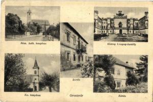 Oroszvár, Rusovce; Római katolikus templom, Herceg Lónyay kastély, zárda / church, castle, nunnery  (EB)