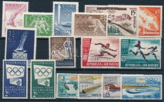 1948-1956 Olimpycs 4 diff sets + 4 stamps, 1948-1956 Olimpia motívum 4 klf sor + 4 önálló érték