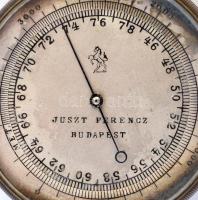 cca 1890-1910, Juszt Ferencz zsebbarométer, d: 5 cm /

cca 1890-1910 Pocket barometer, d: 5 cm