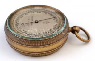 cca 1890-1910, Juszt Ferencz zsebbarométer, d: 5 cm /

cca 1890-1910 Pocket barometer, d: 5 cm