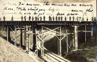 Pusztaszentmárton hídépítés Foto AK