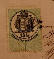 1877 H. Schoenichen Újpesti Hajógyár gép- és kazánépítkezési intézete, bizonyítvány 15kr  illetékbél...