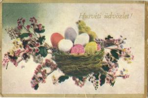Húsvéti üdvözlet / Easter greeting postcard, eggs (EK)