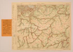 1926 Freytag és Berndt: autótérkép: Lindau 70x58 cm. / Automobile map