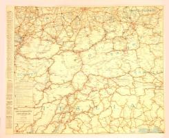 1926 Észak Olaszország autós úti térkép 96x78 cm. / Automobile map of Northern Italy