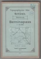 1909 Svájc A Berninapass nagyméretű, vászonra kasírozott térképe nagyon szép állapotban / 1909 Switzerland map of the Berninapass on canvas in very nice condition. 1:50 000, 93x76 cm