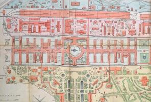 1873(?) Wien Ausstellungsplan vászonra kasírozott Bécs világkiállítás térképe 1:3000, 60×46 cm /

...