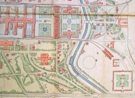 1873(?) Wien Ausstellungsplan vászonra kasírozott Bécs világkiállítás térképe 1:3000, 60×46 cm /

...