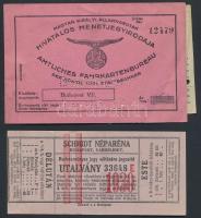 1907-1965 Vegyes jegy és utalvány tétel: IBUSZ részvételi jegy, mérlegelési jegy, utalvány medikus t...