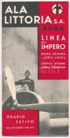 1938 Ala Littoria S.A. Roma Linea dell' imperio utastájékoztató füzet / 1938 Ala Littoria S.A. Roma Linea dell' imperio prospectus