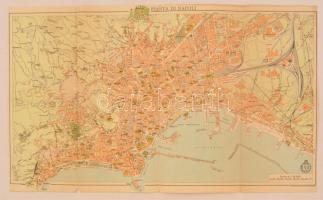 cca 1930 Nápoly és környékének térképe. Agostini, Novara, / map of Napoli 1:18 000 42x26 cm