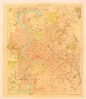 cca 1930 Roma térképe. Agostini, Novara, / map of Rome 1:25 000 34x39 cm