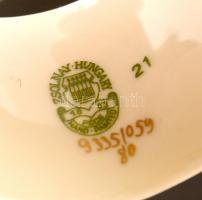 Zsolnay búzavirág mintás szalvétagyűrű párban (2db), kézzel festett, jelzett, hibátlan, d:5 cm