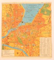 cca 1930 Freytag & Berndt: Genf térképe 1:10 000 33x30 cm