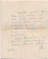 1928 F. Rátóti Miklós grafológus reklámnyomtatványa, és kézzel írt íráselemzése