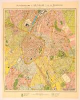 cca 1920 Brüsszel térképe / Map of Bruxelles 1:12 000 60x74 cm