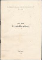 Tóth Béla: Gy. Szabó Béla művészete. Debrecen, 1978, [Hajdú-Bihar Megye Múzeumai] (Hajdú-Bihar megyei múzeumok közleményei 32.). Gy. Szabó Béla (1905-1985) által dedikált példány. Tűzött papírkötésben, jó állapotban.
