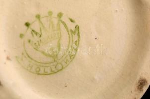 Hollóházi Szakmáry váza, kézzel festett, jelzett, kis lepattanással, m:18 cm