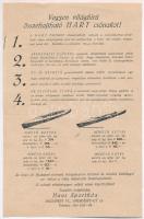 cca 1930 A HART csónak és a magyara Emergé-M.G. gumikajak ismertetője, 2 db