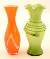 Dekoratív váza (2db)m hibátlan, több rétegű, anyagában színezett, m:20 cm (2×)