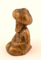 Imádkozó pasa, réz, jelzés nélkül, m: 10 cm