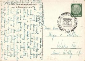 1938 'Und Ihr habt doch gesiegt!' Offizielle Erinnerungspostkarte zum 9. November / NS pro...