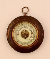 Brit fali barométer, kicsit kopottas, működik. d: 11 cm