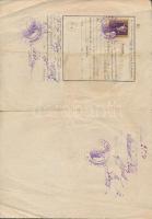 1929 Újpest, Marhalevél 4 filléres okmánybélyeggel