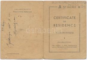 1945 Villach, Hadifogoly számára kiállított tartózkodási igazolás