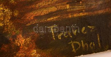 Francz Dhal (?-?):  Séta a vízimalomnál. Olaj, vászon, 38×49 cm