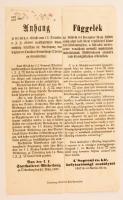 1857 A soproni cs. kir. helytartósági osztály által kiadott függelék a földadóval kapcsolatban