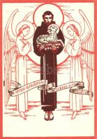 3 db Márton L. szignós vallási képeslap, a Ferences missziók kiadása / the Franciscan order's m...