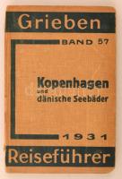 Griebens Reiseführer. Koppenhagen. 1931. Útikönyv sok térképpel, szép állapotban / with many maps in full linen bindig, in good condition