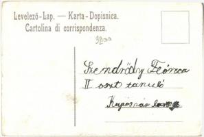 1898 Fiume, Trsat, Tersatto; Kegytemplom, vár, kiadja Fischer G. / church, castle, Art Noiveau, flor...